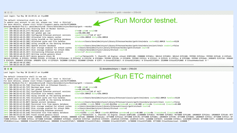 Running Mordor using the --mordor command.